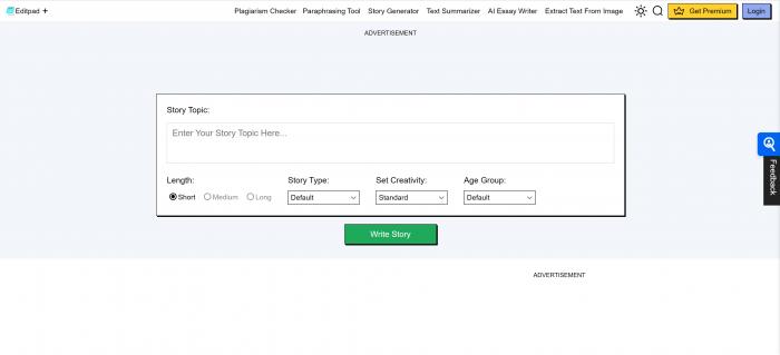 Editpad AI Story Generator